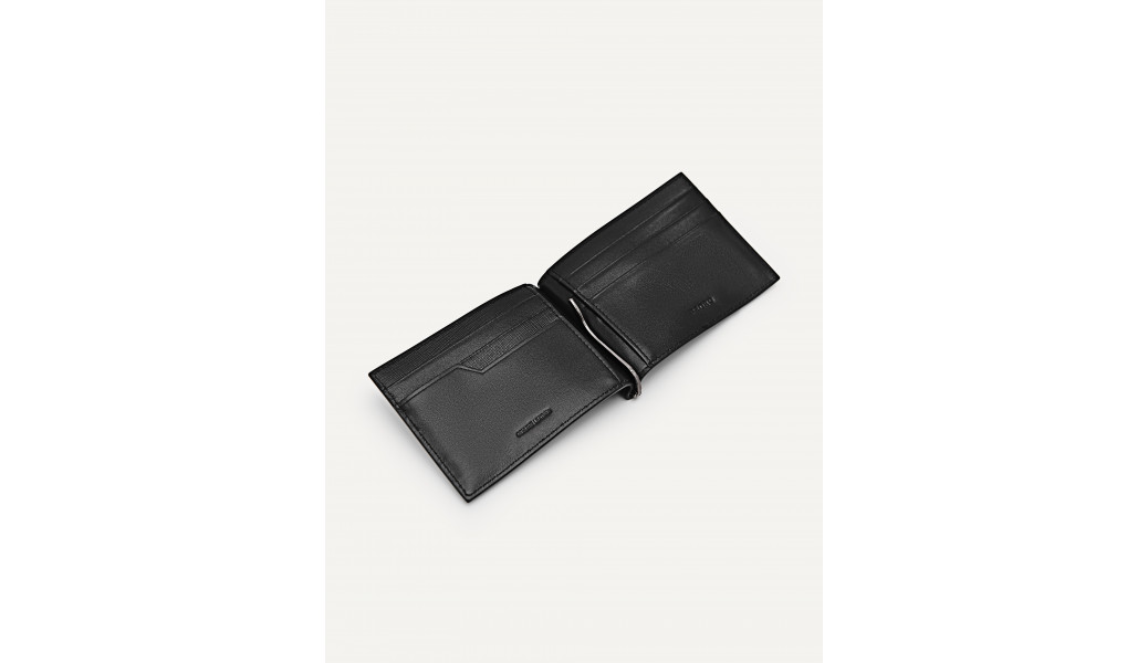 Embossed Leather Bi-Fold Money Clip |PEDRO