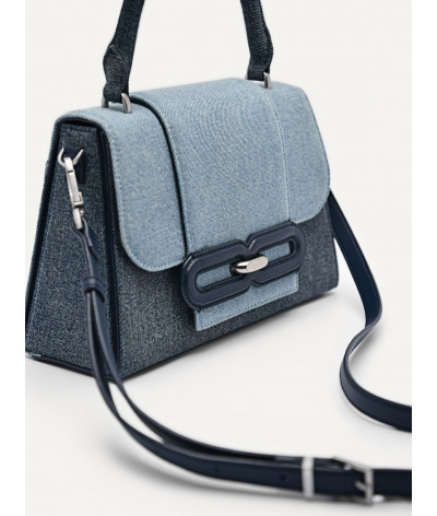 PEDRO Studio Kate Leather & Denim Handbag|PEDRO