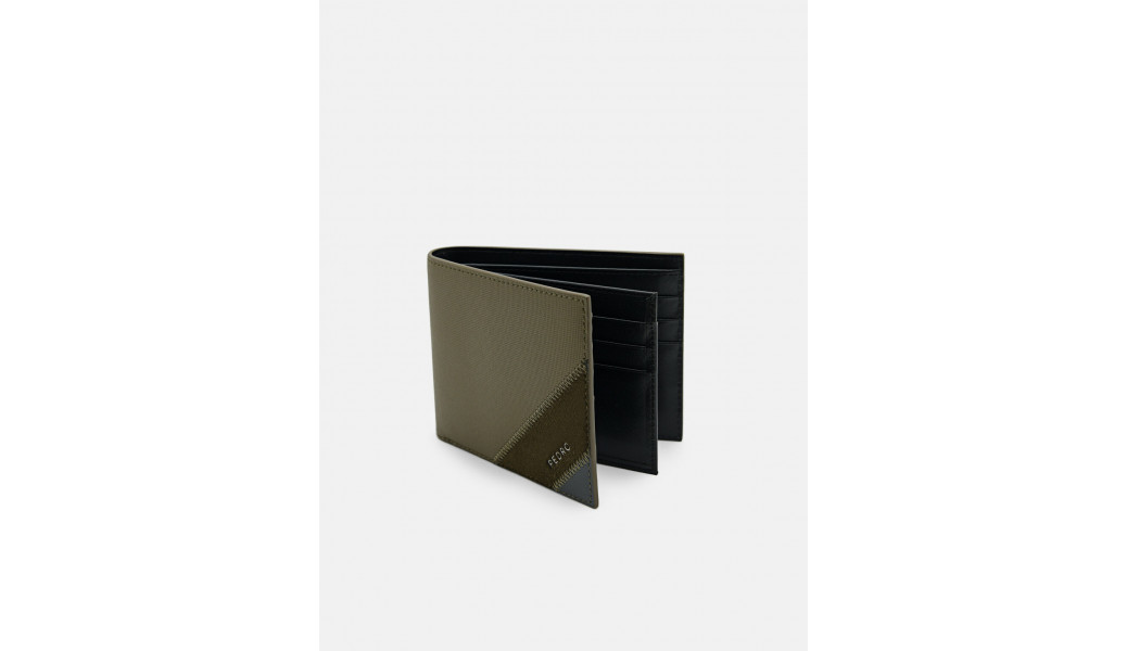 Men's RFID Blocking Bifold Wallet - 14 Card Slots, Center Flip ID Window, Zipper Pocket, Genuine Leather (Khaki Tan) - View #6