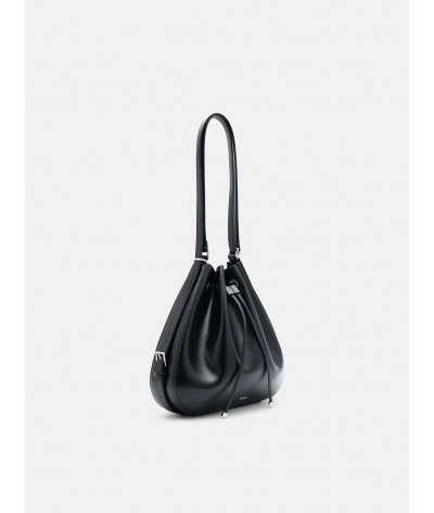 Wrinkled Drawstring Bucket Bag