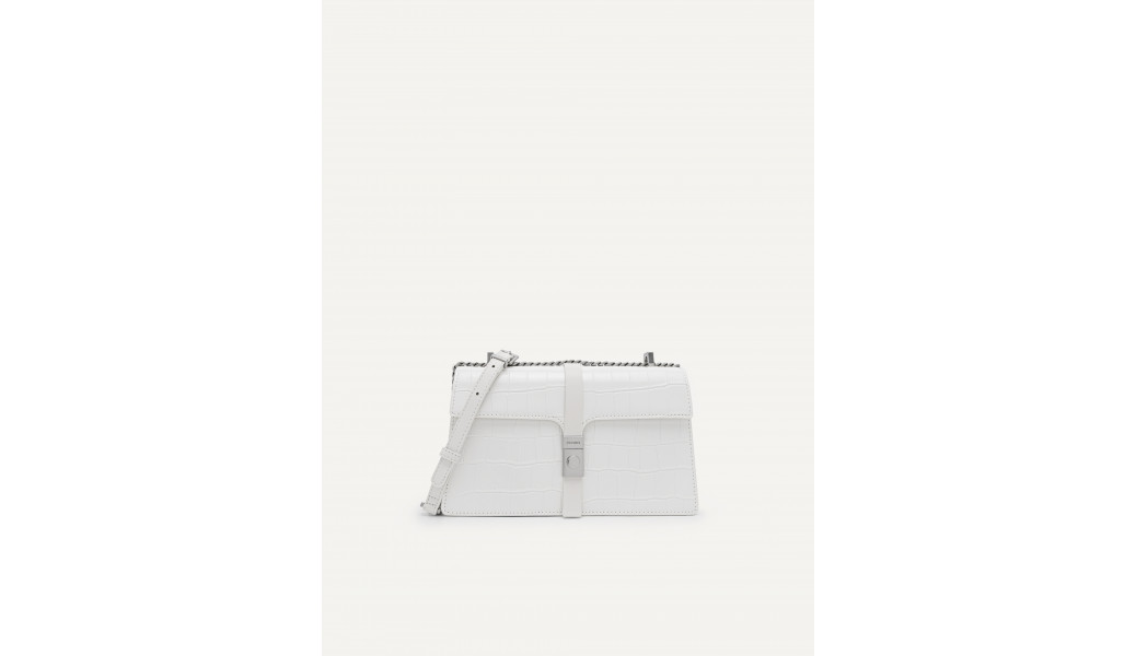 PEDRO★ペドロ Studio Leather Croc-Effect Shoulder Bag PO48 Leather Croc-Effect Shoulder Bag|Pedro